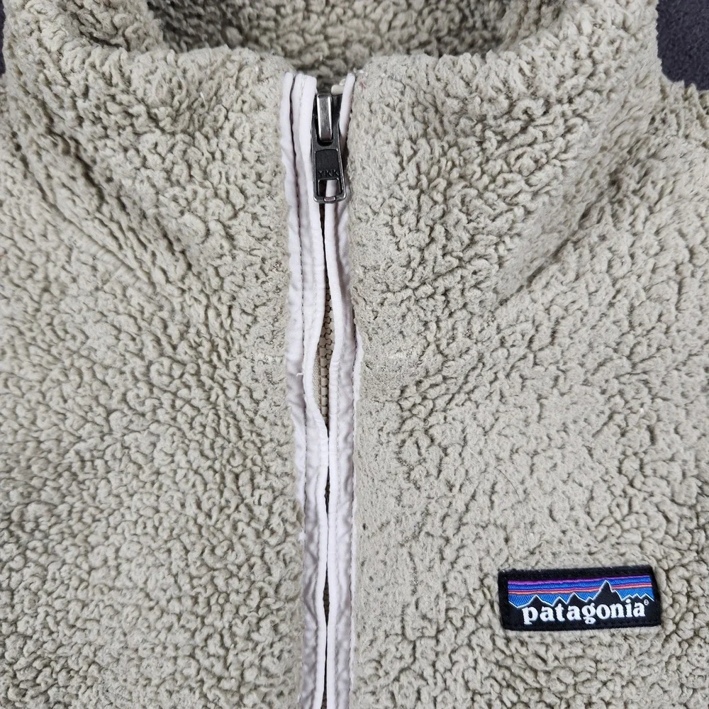 Patagonia Los Gatos Vest Womens XS El Cap Khaki Sherpa Fleece Full Zip 25216 - Picture 3 of 11